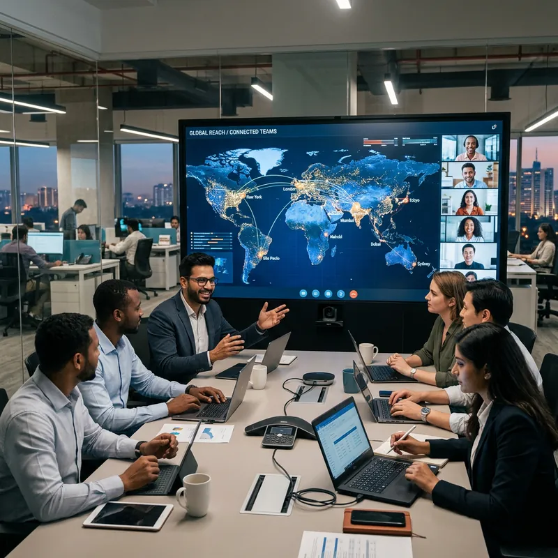 Global Reach - International team and distributed presence